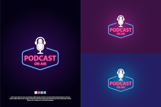 Plantilla de diseño de logotipo de podcast