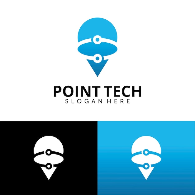 Plantilla de diseño de logotipo de point tech