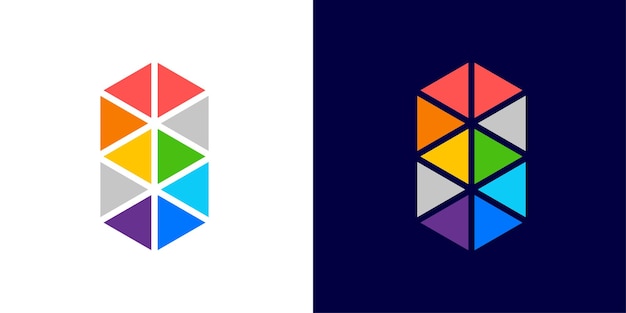 plantilla de diseño del logotipo del polígono de la letra S