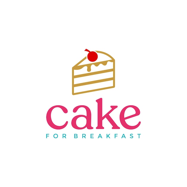 Plantilla de diseño de logotipo de producto de sweet cake premium