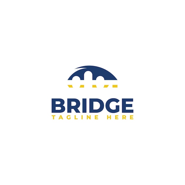 Plantilla de diseño de logotipo de puente abstracto creativo