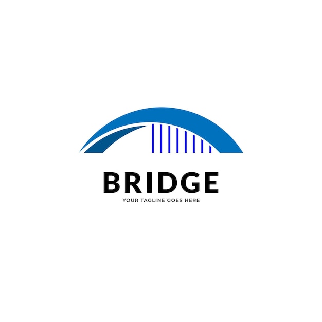Plantilla de diseño de logotipo de puente abstracto creativo