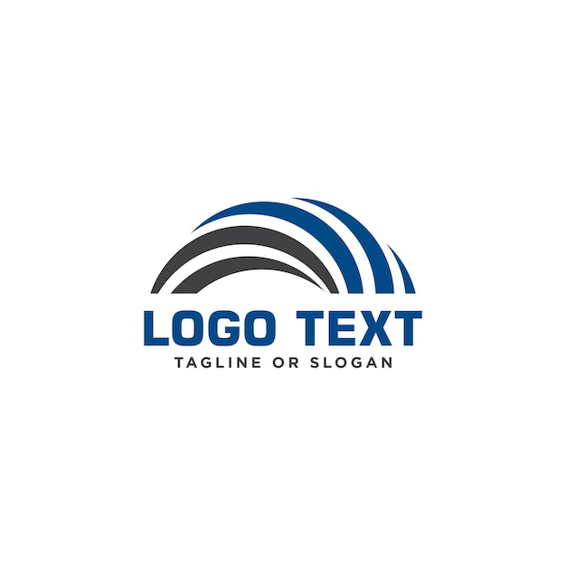 plantilla de diseño del logotipo del puente geométrico