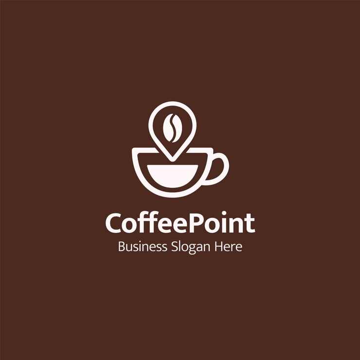 Plantilla de diseño de logotipo de punto de café moderno totalmente editable y archivo vectorial