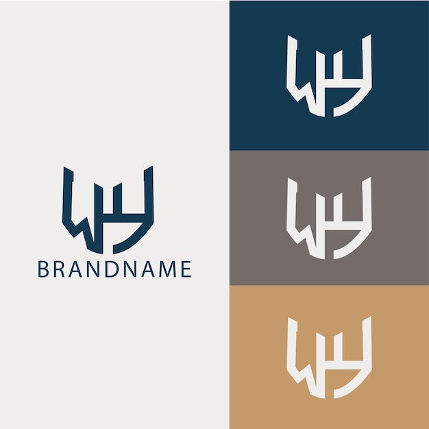 Plantilla de diseño de logotipo de por qué letra inicial de monograma moderno