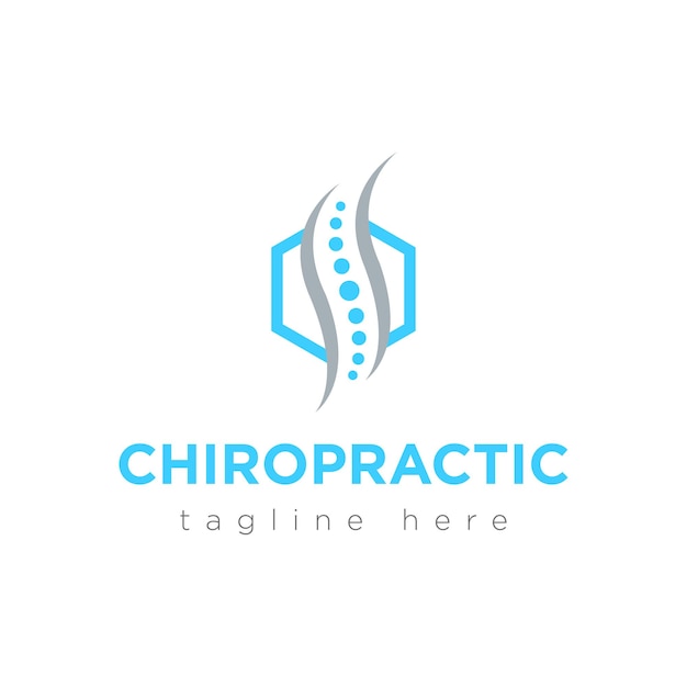 plantilla de diseño de logotipo de quiropráctica