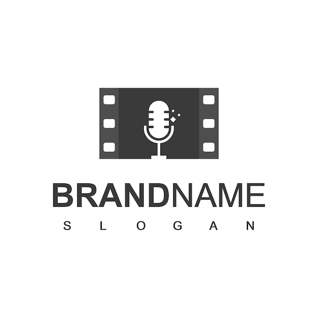 Plantilla de diseño de logotipo de radio o canal de podcast