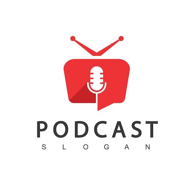 Plantilla de diseño de logotipo de radio o canal de podcast