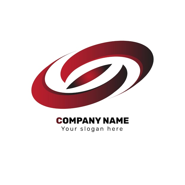 Plantilla de diseño de logotipo redondeado moderno
