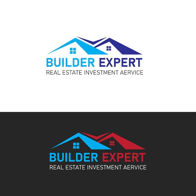 Vector plantilla de diseño de logotipo relacionado con icono moderno de builder expert