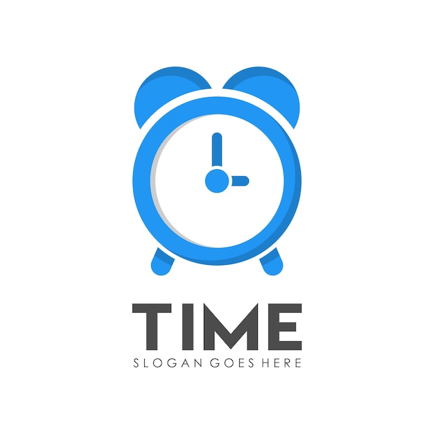 Vector plantilla de diseño de logotipo de reloj de tiempo