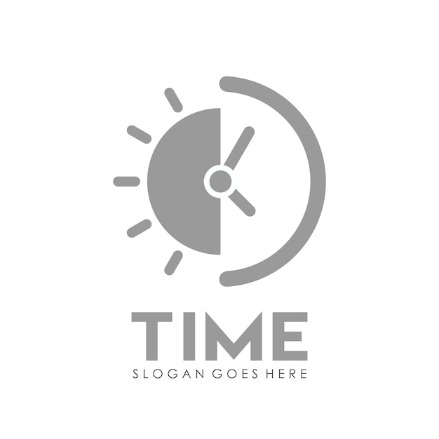 Plantilla de diseño de logotipo de reloj de tiempo