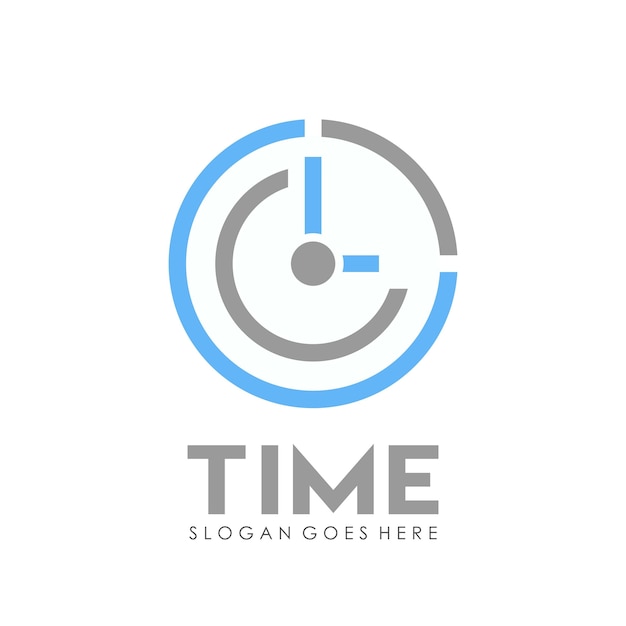 Vector plantilla de diseño de logotipo de reloj de tiempo