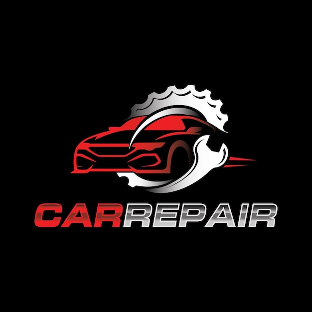 plantilla de diseño de logotipo de reparación de automóviles minimalista Logotipo del servicio de reparación del automóvil