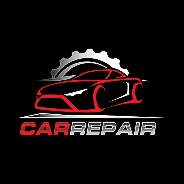 plantilla de diseño de logotipo de reparación de automóviles minimalista Logotipo del servicio de reparación del automóvil