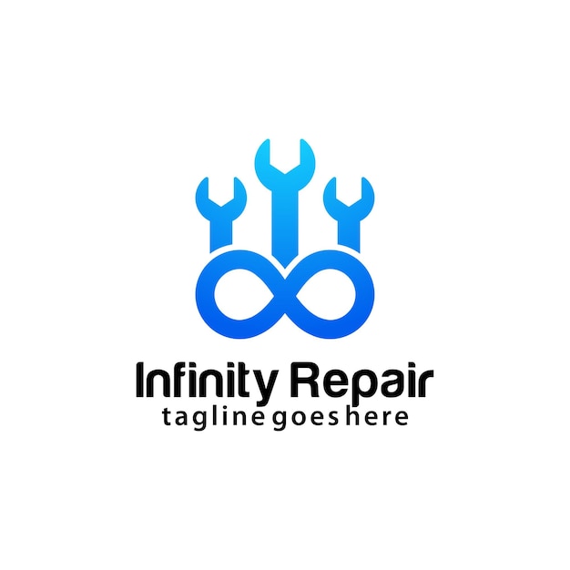 Plantilla de diseño de logotipo de reparación infinita