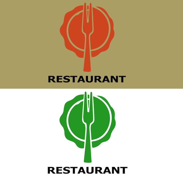 plantilla de diseño de logotipo de restaurante vectorial