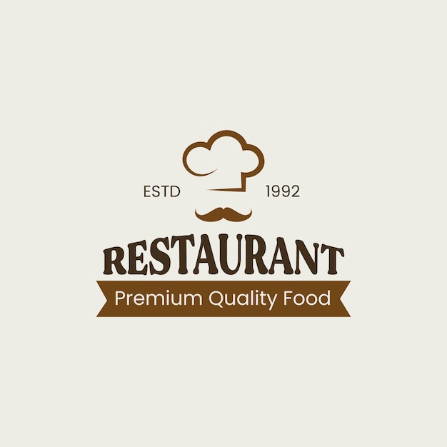 Plantilla de diseño de logotipo de restaurante vintage