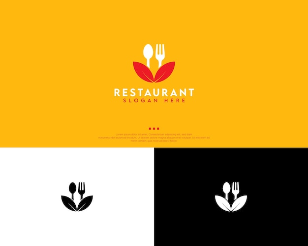 Vector plantilla de diseño de logotipo de restaurante