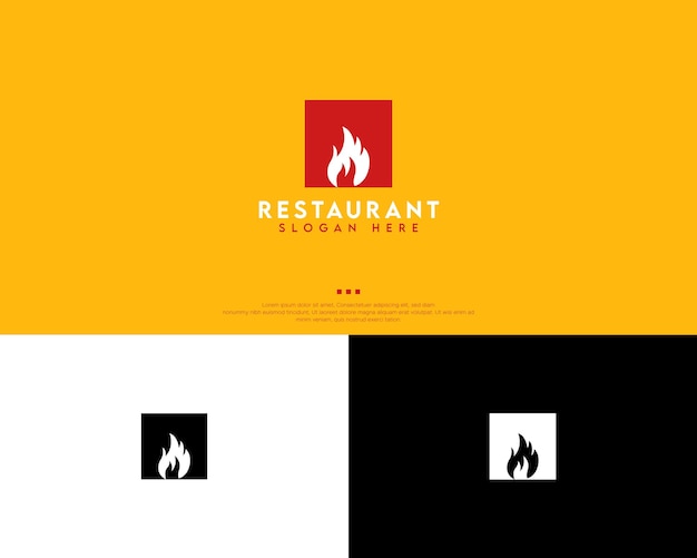 Plantilla de diseño de logotipo de restaurante