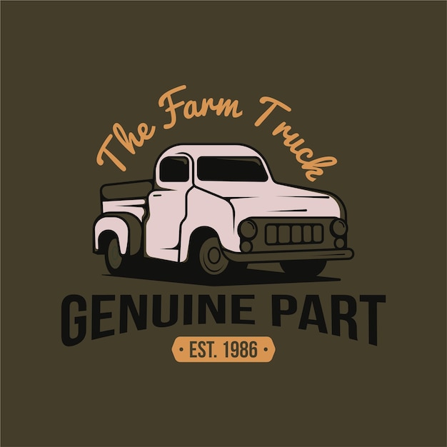 Plantilla de diseño de logotipo retro americano muscle car