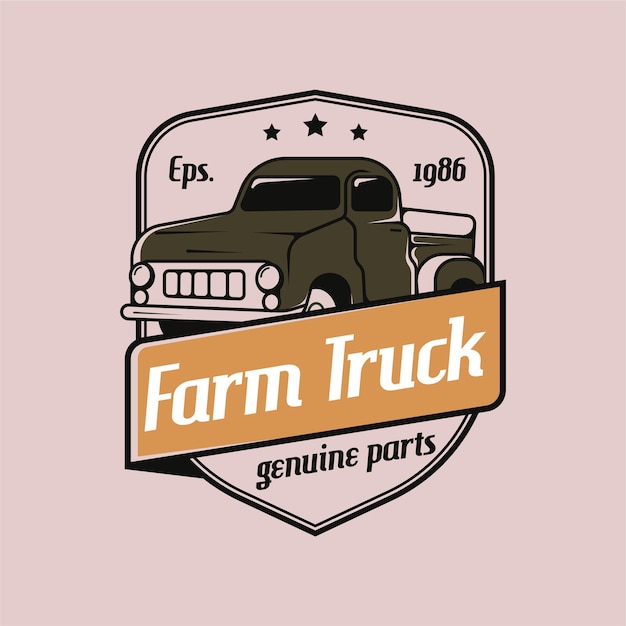 Plantilla de diseño de logotipo retro americano muscle car