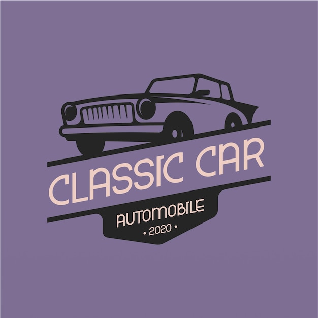 Plantilla de diseño de logotipo retro americano muscle car