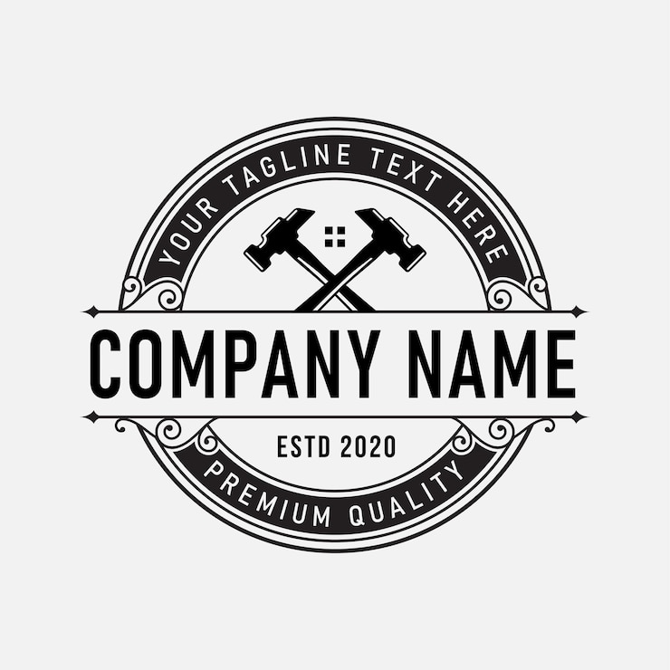 Plantilla de diseño de logotipo retro manitas