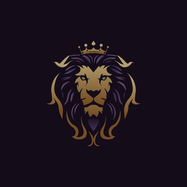 Plantilla de diseño de logotipo del rey león real