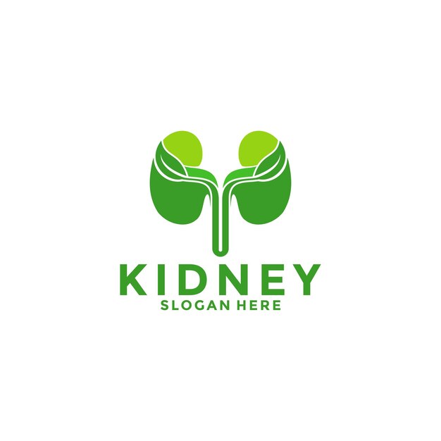 Plantilla de diseño de logotipo de riñón para el cuidado del riñón