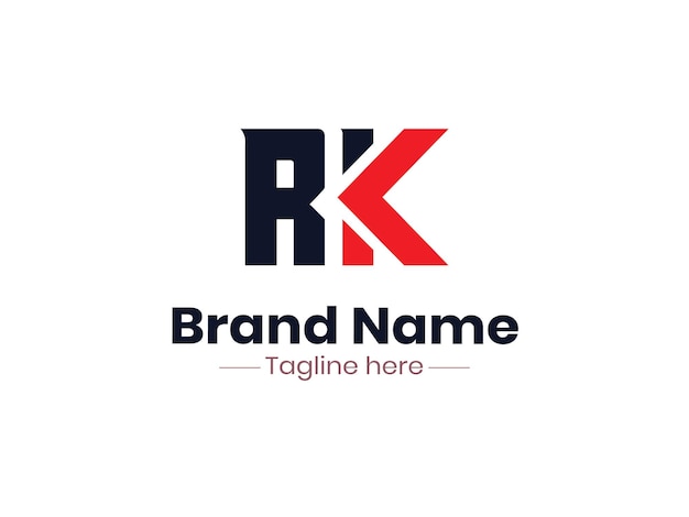 plantilla de diseño del logotipo de la RK