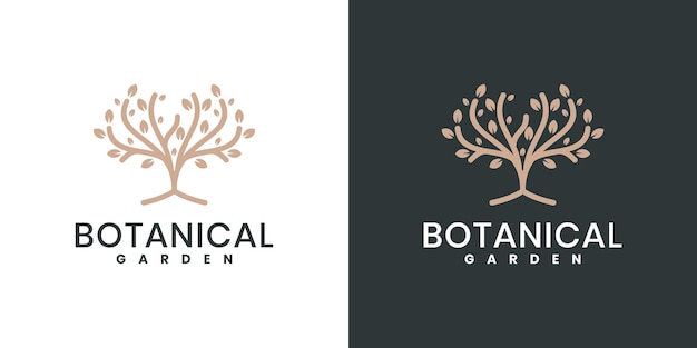 plantilla de diseño de logotipo de roble abstracto