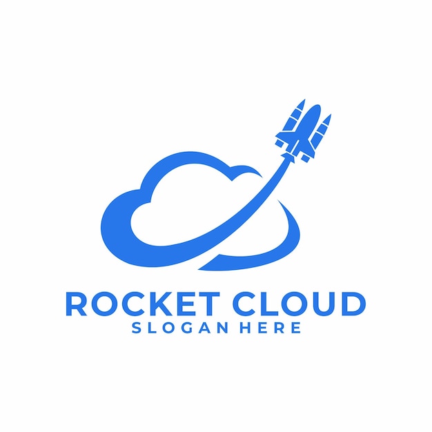 plantilla de diseño del logotipo de Rocket Cloud Diseño del logotipo más rápido de Rocket Tech