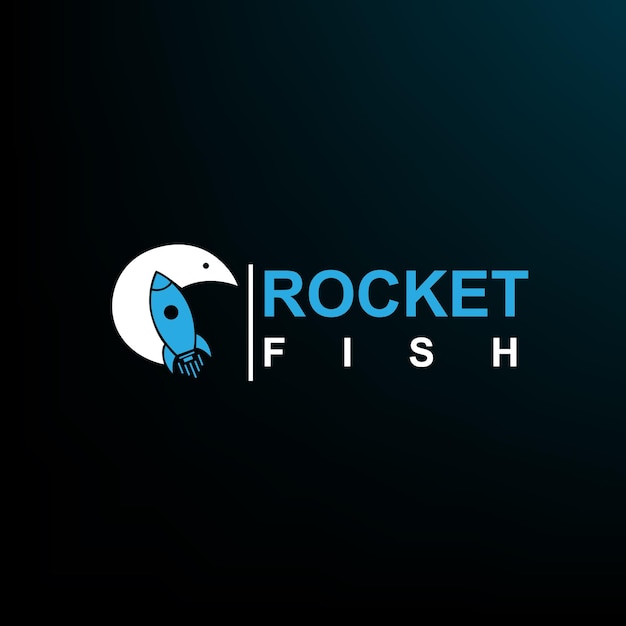 Plantilla de diseño de logotipo Rocket Fish para su negocio