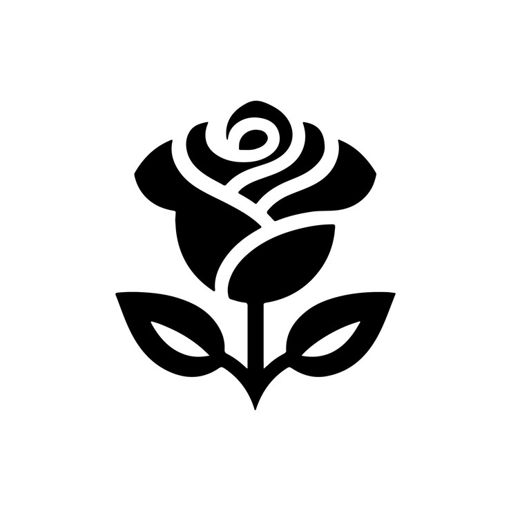 plantilla de diseño del logotipo de la rosa roja