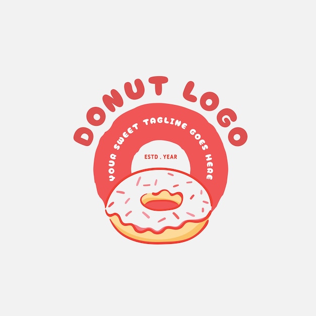 Plantilla de diseño de logotipo de rosquilla Insignias y elementos de diseño para la ilustración vectorial de restaurantes