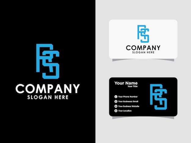 Plantilla de diseño de logotipo rs o rs de letra de monograma minimalista
