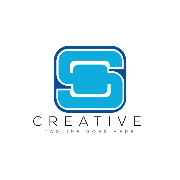 Plantilla de diseño de logotipo S minimalista moderno Elemento de marca gráfico vectorial
