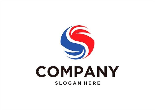 Plantilla de diseño de logotipo S