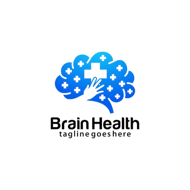 Plantilla de diseño de logotipo de salud cerebral