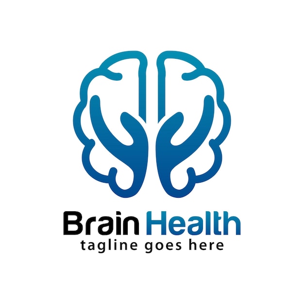 Plantilla de diseño de logotipo de salud cerebral