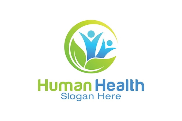Plantilla de diseño de logotipo de salud humana