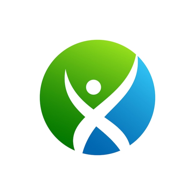 plantilla de diseño del logotipo de salud humana