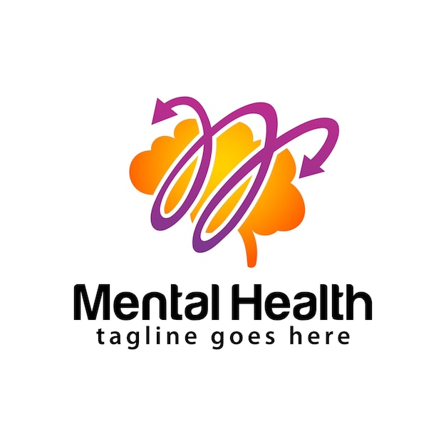 Plantilla de diseño de logotipo de salud mental