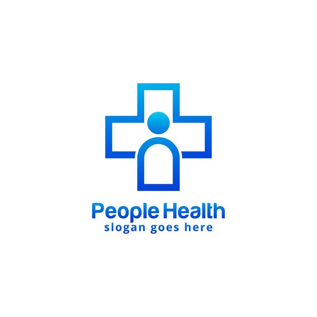 Plantilla de diseño de logotipo de salud de personas