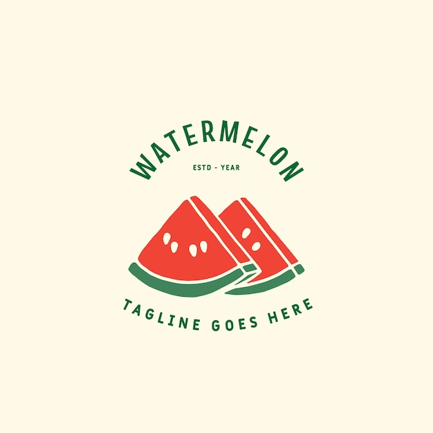 Plantilla de diseño de logotipo de sandía Insignias y elementos de diseño para cualquier ilustración vectorial de negocios