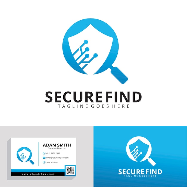 Plantilla de diseño de logotipo Secure Find