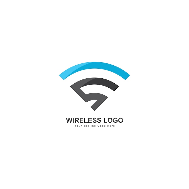 Vector plantilla de diseño de logotipo de señal inalámbrica wifi