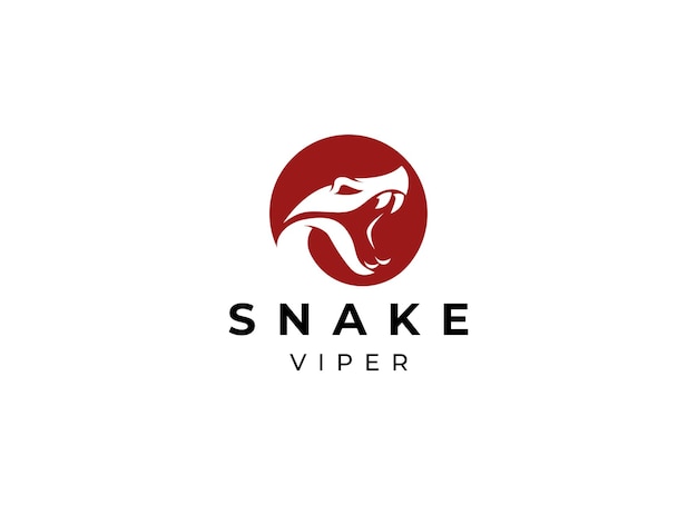 plantilla de diseño del logotipo de la serpiente de cabeza