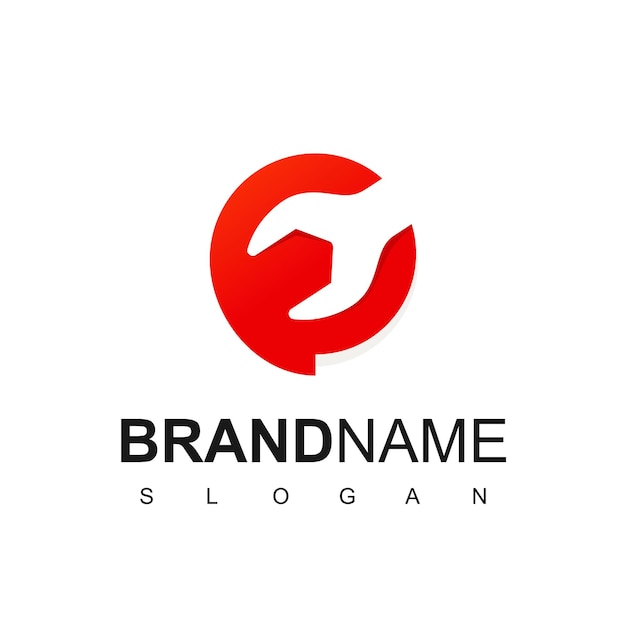 Plantilla de diseño de logotipo de servicio automático, símbolo de consultoría de reparación de automóviles